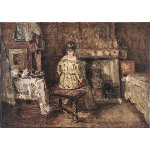 Vrouw voor de haard, 1881-1885